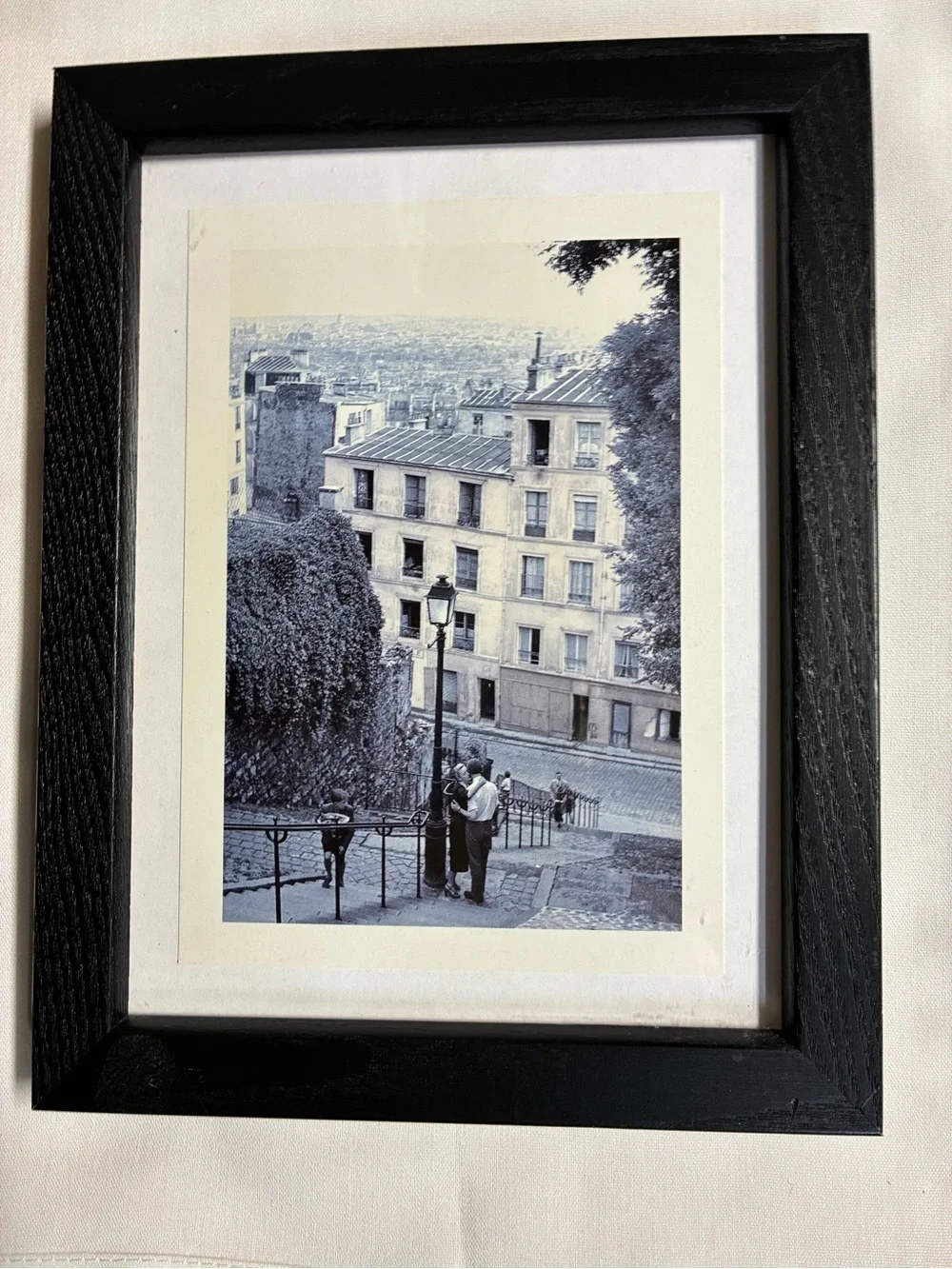 Vintage Paris Montmartre Framed Art Print Black Wood Frame French Wall Decor